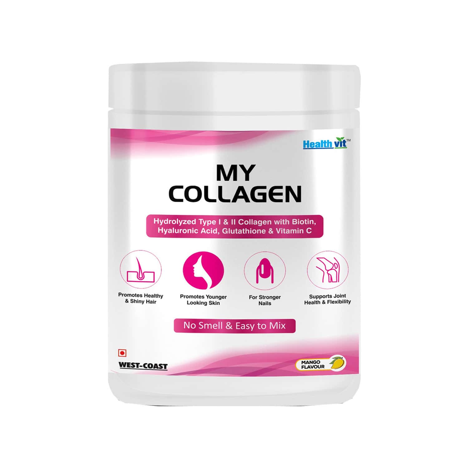 Buy Healthvit My Collagen Powder With Hyaluronic Acid, Biotin, L