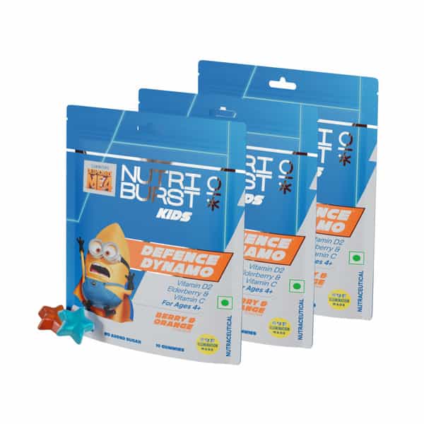 Nutriburst Defence Dynamo Minions Kids Gummies - (10 Gummies)
