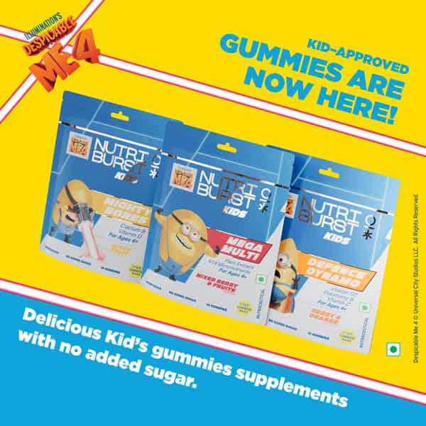 Nutriburst Defence Dynamo Minions Kids Gummies - (10 Gummies)