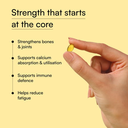 Hk Vitals Vitamin D3 (600 Iu) (60 Capsules) | With Sunflower Oil