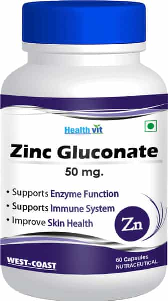 Healthvit Zinc Gluconate 50Mg -60 Capsules