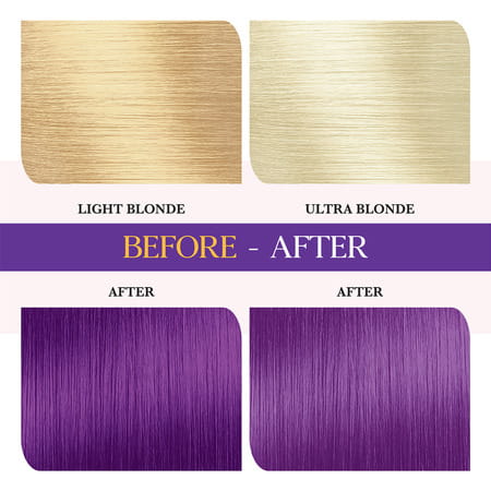 Cosglam Semi Permanent Hair Color | No Peroxide | Ammonia Free Hair Colour 62 Midnight Violet - 120g