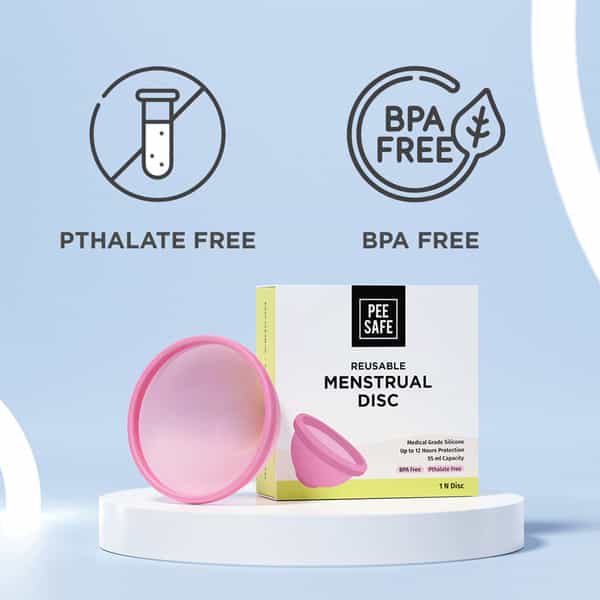 Pee Safe Reusable Menstrual Disc 1 Reusable Menstrual Disc + 1 Spandex Storage Pouch