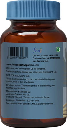Holistic Ashwagandha|Fight Against Stress & Anxiety| Improves Fertility-60 Tab