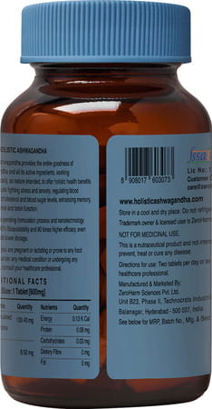 Holistic Ashwagandha|Fight Against Stress & Anxiety| Improves Fertility-60 Tab