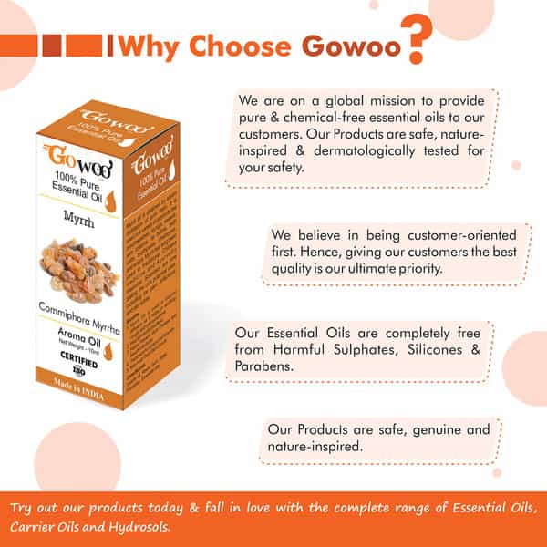 Go Woo 100% Pure Myrrh Oil Virgin & Undiluted 10 Ml