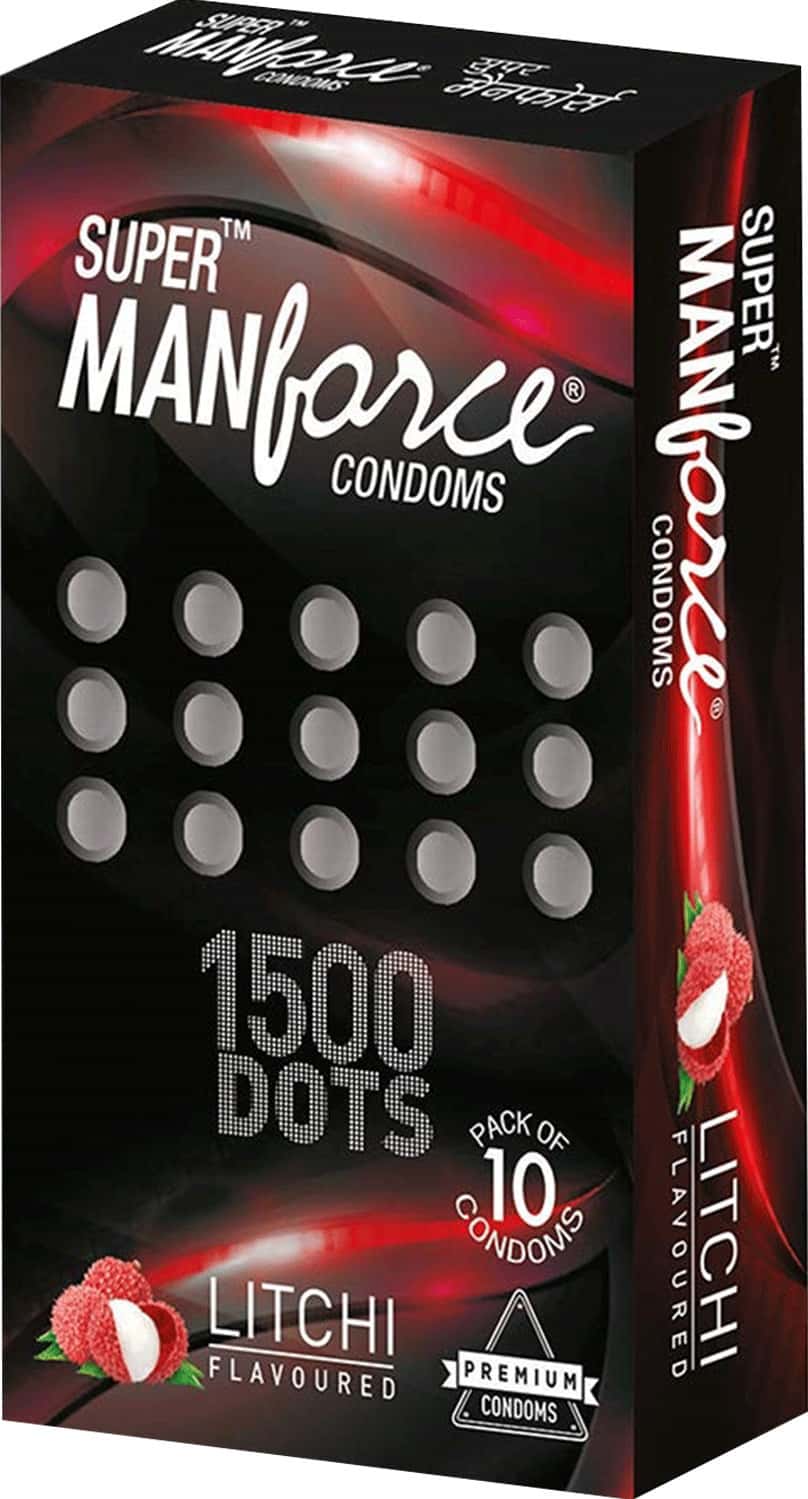 buy-super-manforce-1500-dots-litchi-flavoured-pack-of-10-condoms