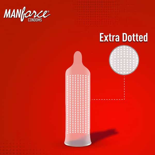Super Manforce 1500 Dots Litchi Flavoured - Pack Of 10 Condoms