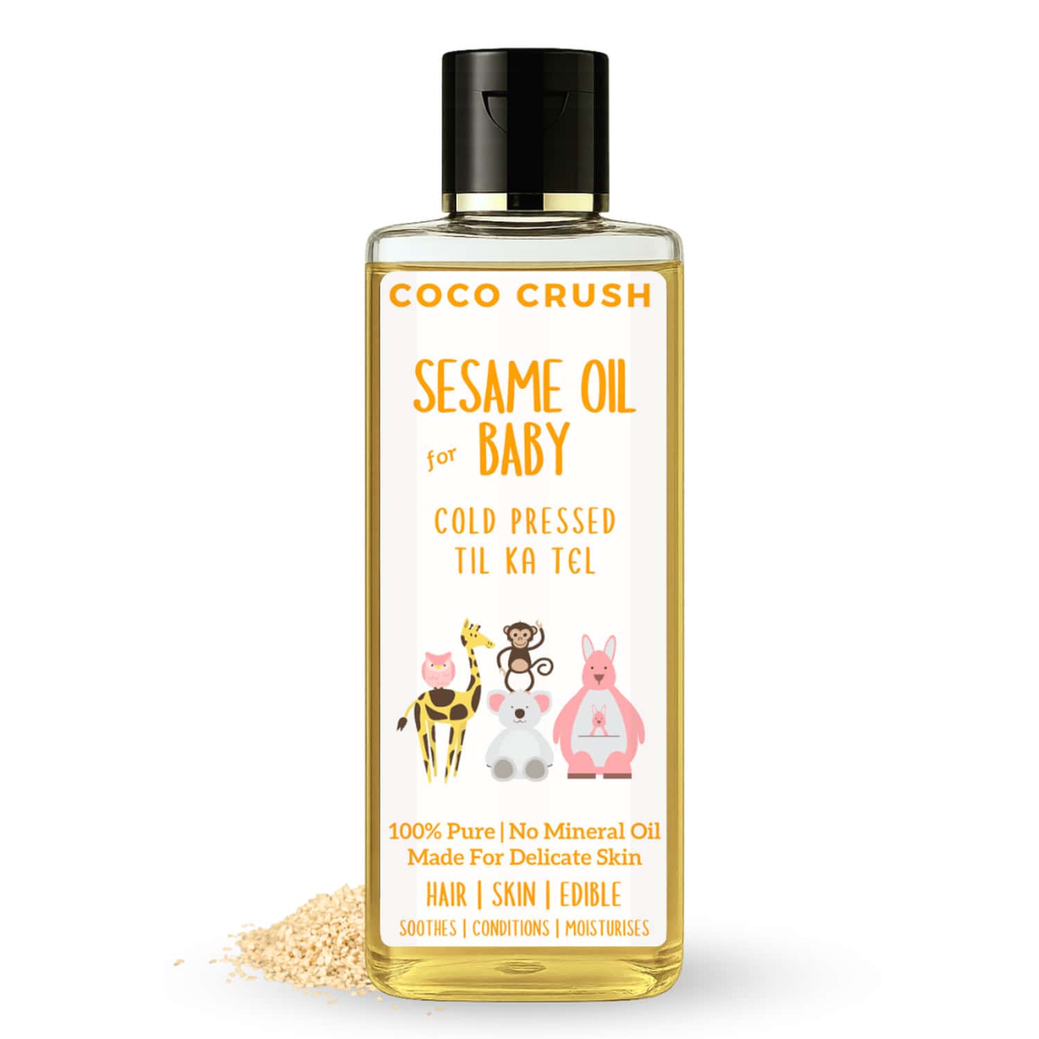 Cold Pressed Sesame Oil For Babies | Pure & Organic Hair And Body Massage Oil - 200ml