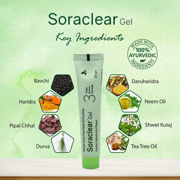 Soraclear Gel 30 Gm | Blend Of Ayurvedic Herbs That Restores Skin Health (Pack Of 2)