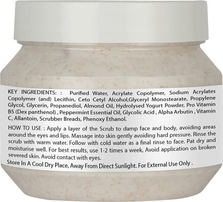 Roots & Stems Neck & Jawline Whitening Body Scrub For Skin Tightening & Blackness Removal 500gm