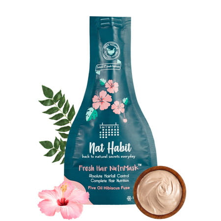 Nat Habit 5-Oil Hibiscus Fresh Hair Mask (Nutrimask) For Hair Growth (40g)