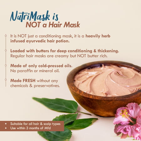 Nat Habit 5-Oil Hibiscus Fresh Hair Mask (Nutrimask) For Hair Growth (40g)