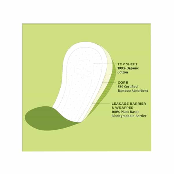 Pee Safe Biodegradable Size S Panty Liners Box Of 15
