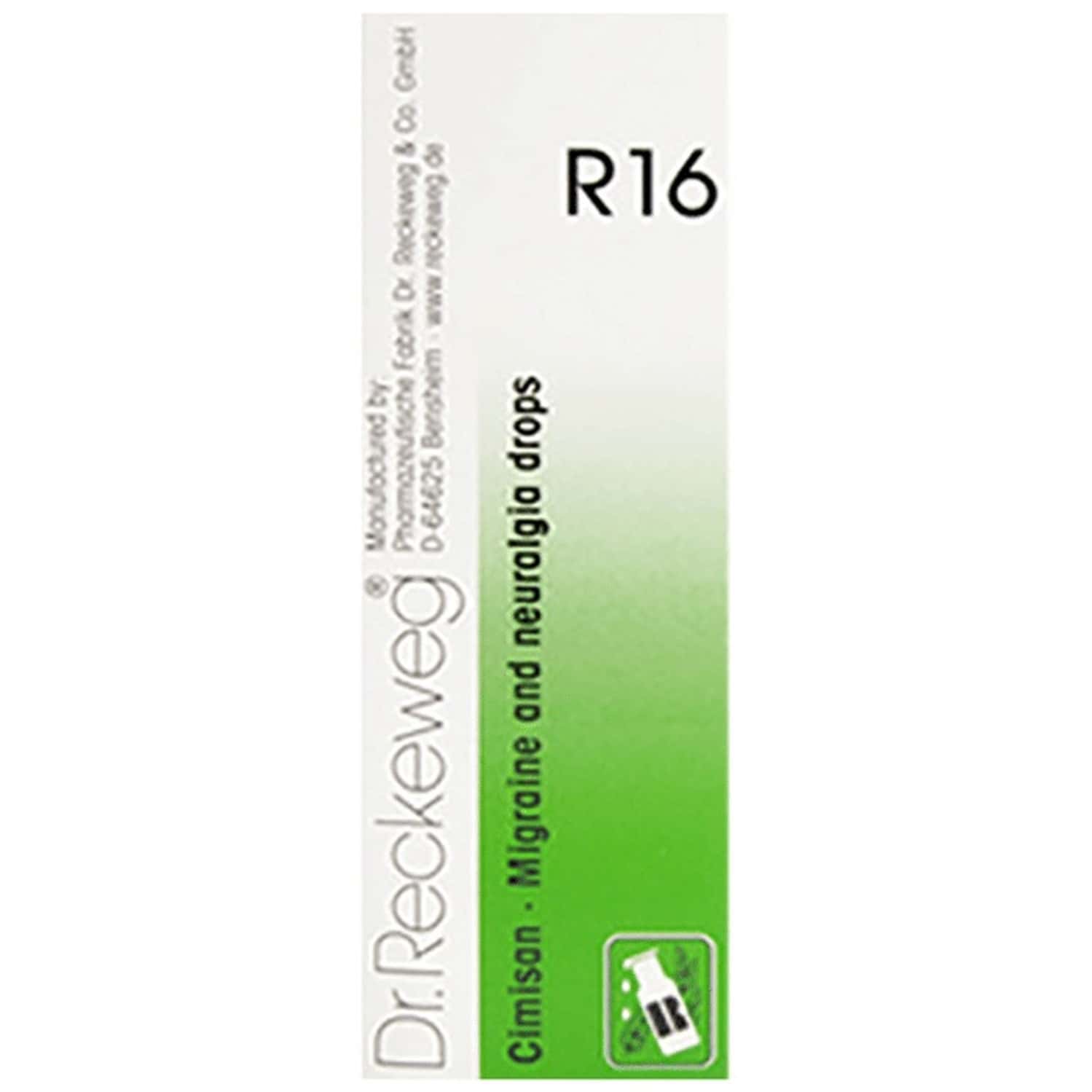Dr. Reckeweg R16 Migraine And Neuralgia Drops | For Pain Relief 22 Ml