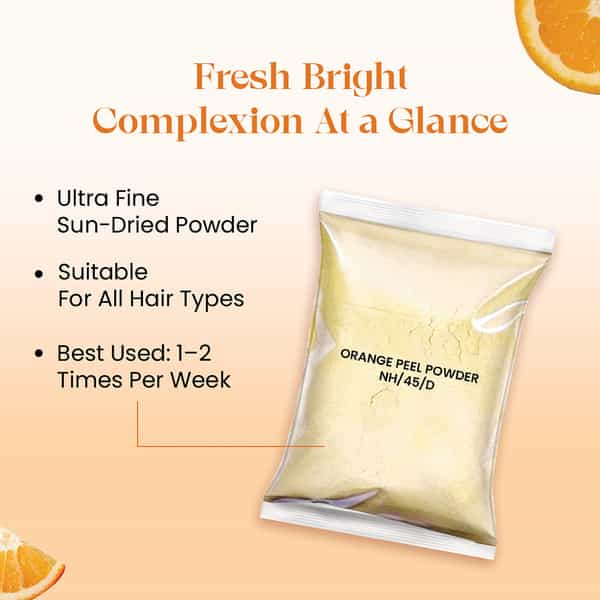Raw Tatva Orange Peel Powder | Skin Brightening Tan Removal & Deep Cleansing | All Skin Types | 200G