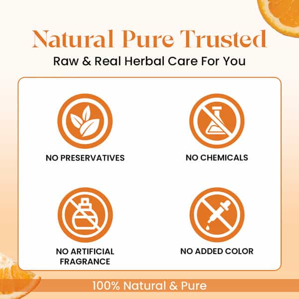 Raw Tatva Orange Peel Powder | Skin Brightening Tan Removal & Deep Cleansing | All Skin Types | 200G