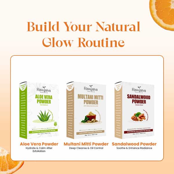 Raw Tatva Orange Peel Powder | Skin Brightening Tan Removal & Deep Cleansing | All Skin Types | 200G