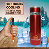 Outer Woods Insulin Cooler Bottle Case With 8 Mini Ice Gel Packs | 20+ Hrs Cooling | Medium - Red