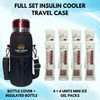 Outer Woods Insulin Cooler Bottle Case With 8 Mini Ice Gel Packs | 20+ Hrs Cooling | Medium - Red