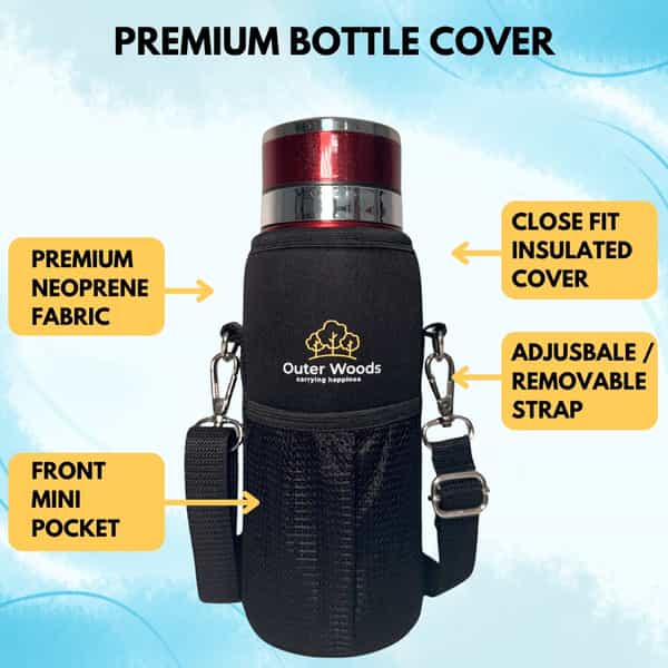 Outer Woods Insulin Cooler Bottle Case With 8 Mini Ice Gel Packs | 20+ Hrs Cooling | Medium - Red