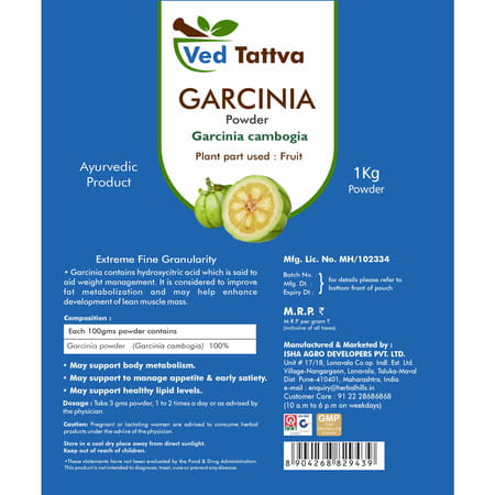 Ved Tattva Garcinia Powder - 1 Kg (Pack Of 4)
