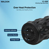 Dr. Odin Waldon Yc-618F Electric Vibrating Foam Yoga Roller Wave Pattern For Pain Relief (Black)