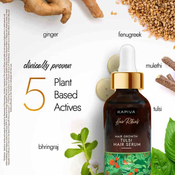 Kapiva Hair Rituals Tulsi Hair Growth Serum 60 Ml