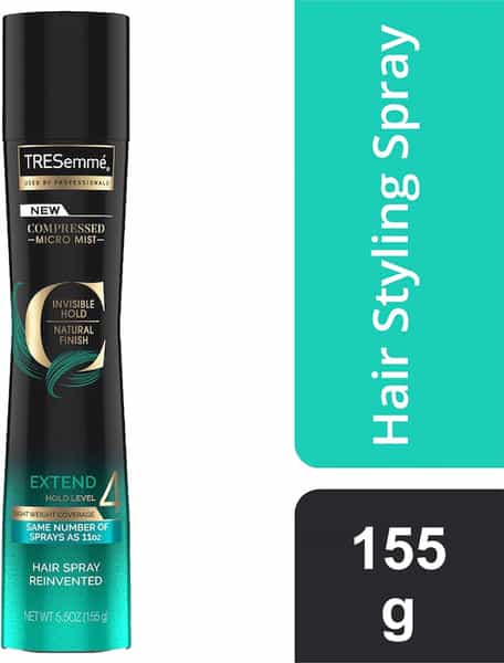 Tresemme Natural Finish Hair Styling Spray Compressed Micro Mist | Extend Hold Level 4 | 155G