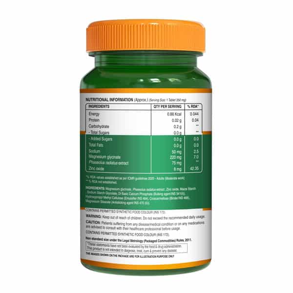 Pure Nutrition Magnesium Glycinate Supplement With Zinc | Supports Stress Relief | 120 Veg Tablets