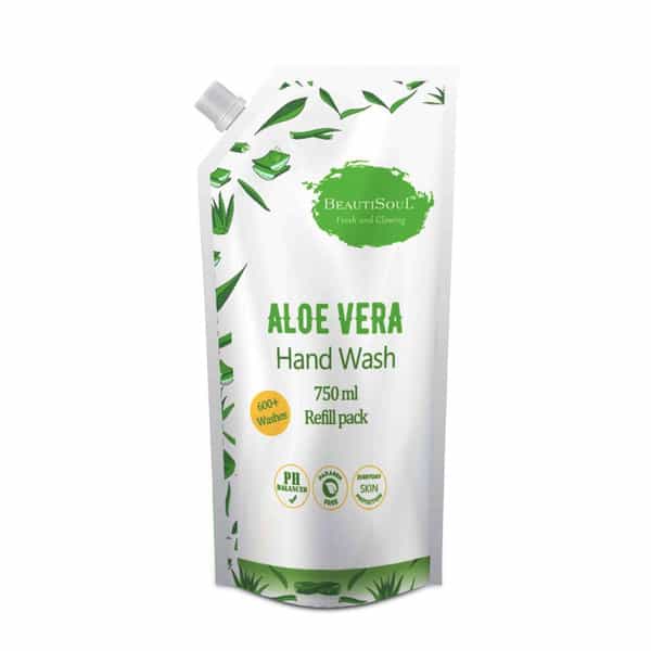 Beautisoul Aloe Vera Handwash Liquid With Pure Aloe Vera & Glycerin - 750 Ml Refill |Made In India