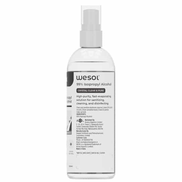 Wesol Ipa Isopropyl Alcohol 99.9% Electronics Cleaner Spray 100 Ml