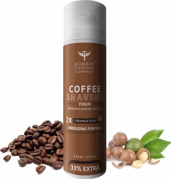 Bombay Shaving Company Coffee Shaving Foam(33% Extra) With Coffee & Macadamia Seed Oil - 266 Ml