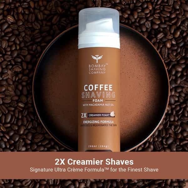 Bombay Shaving Company Coffee Shaving Foam(33% Extra) With Coffee & Macadamia Seed Oil - 266 Ml
