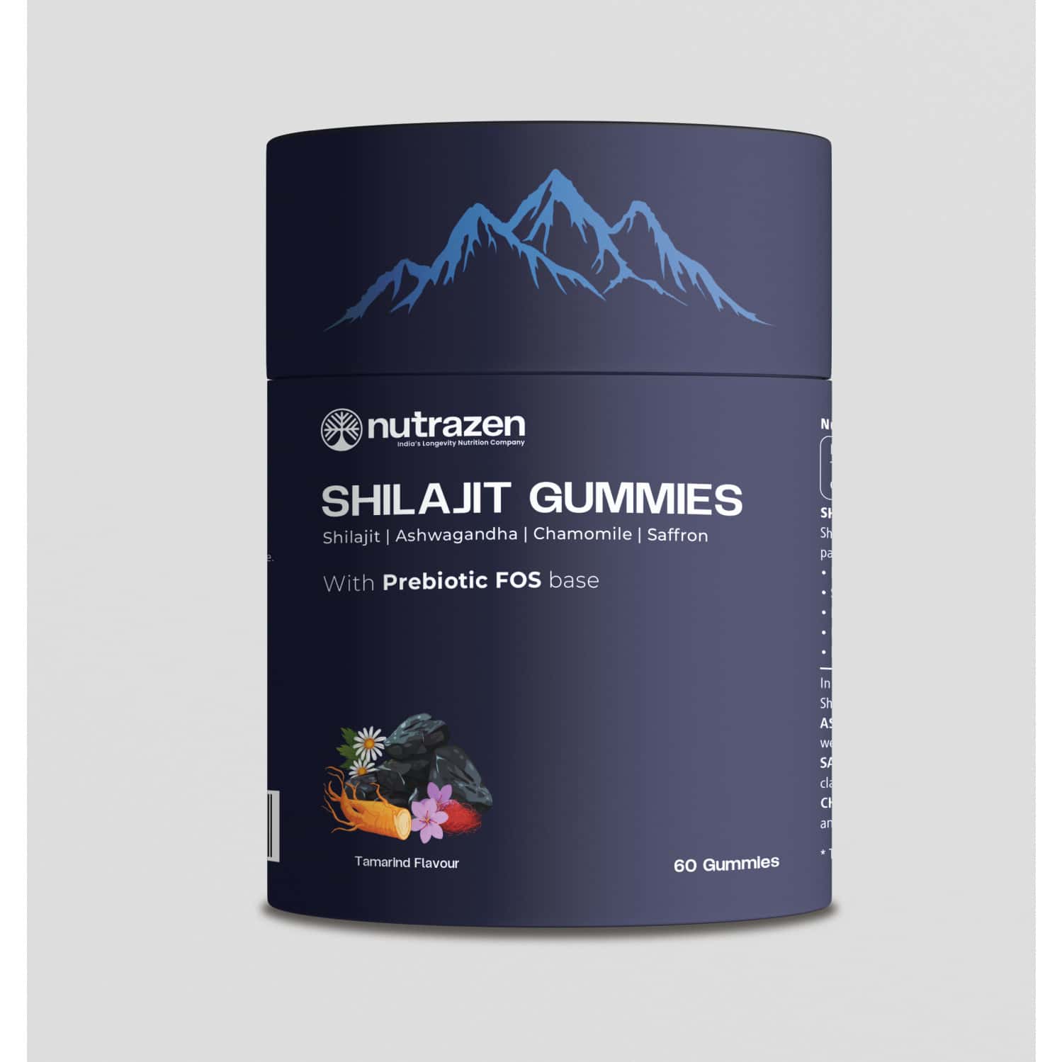Nutrazen Shilajit Gummies | Himalayan Shilajit | Tamarind Flavour | 60 Pcs