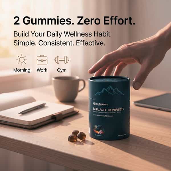 Nutrazen Shilajit Gummies | Himalayan Shilajit | Tamarind Flavour | 60 Pcs