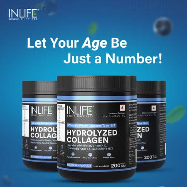 Inlife Japanese Collagen Supplements For Women & Men (Blueberry | Collagen | 200G)