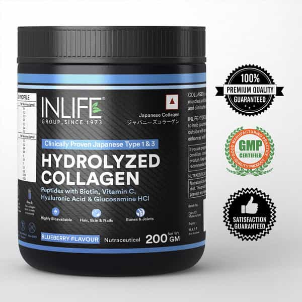 Inlife Japanese Collagen Supplements For Women & Men (Blueberry | Collagen | 200G)