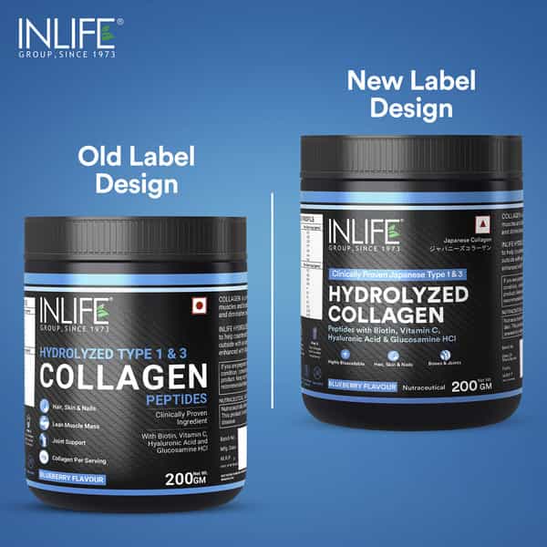 Inlife Japanese Collagen Supplements For Women & Men (Blueberry | Collagen | 200G)