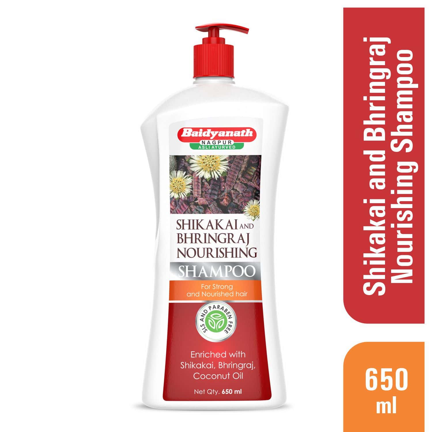 Baidyanath Shikakai And Bhringraj Nourishing Shampoo 650ml | Hair Strong Shampoo | Coconut Oil