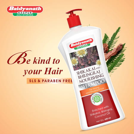 Baidyanath Shikakai And Bhringraj Nourishing Shampoo 650ml | Hair Strong Shampoo | Coconut Oil