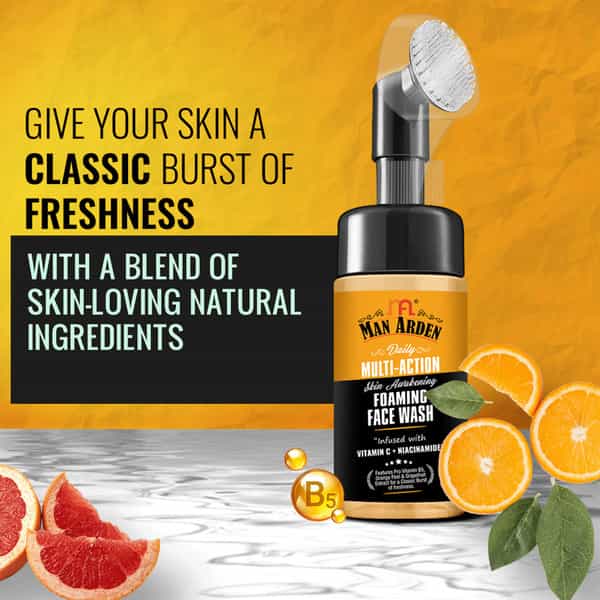 Man Arden Daily Multi-Action Skin-Awakeing Foaming Face Wash Vitamin Cno Sls 120Ml