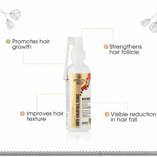 Ayouthveda Anti-Hairfall Tonic Gift Pack With 42 Botanicals To Promote Healthy Hair Growth 400 Ml