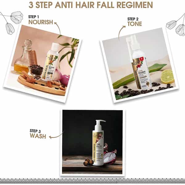 Ayouthveda Anti-Hairfall Tonic Gift Pack With 42 Botanicals To Promote Healthy Hair Growth 400 Ml
