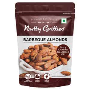 Nutty Gritties Barbeque Almonds| Dry Roasted Non Fried And Zero Oil - 200g