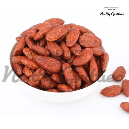 Nutty Gritties Barbeque Almonds| Dry Roasted Non Fried And Zero Oil - 200g