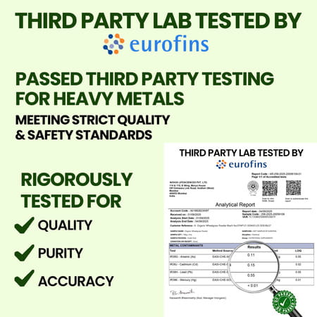 Carbamide Forte 100% Natural Organic Wheatgrass Powder | Organic Wheat Grass Juice - 100g