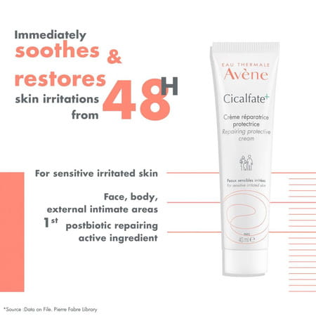 Avene Cicalfate Plus Restorative Protective Cream For Sensitive Skin 40 Ml