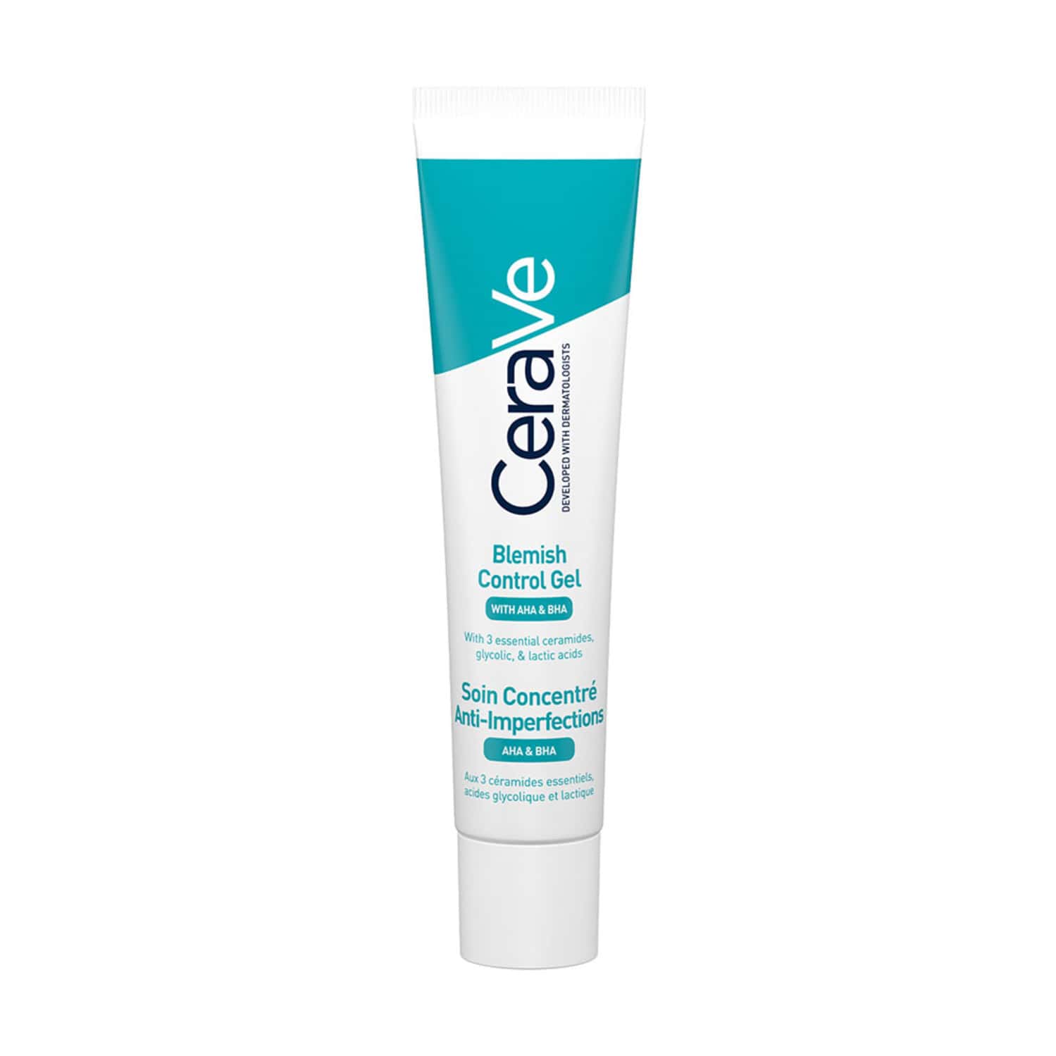 Cerave Blemish Control Gel With 2% Salicylic Acid, Aha & Niacinamide For Acne Spot Treatment 40ml