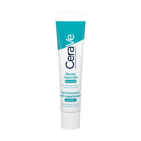 Cerave Blemish Control Gel With 2% Salicylic Acid | Aha & Niacinamide For Acne Spot Treatment 40Ml